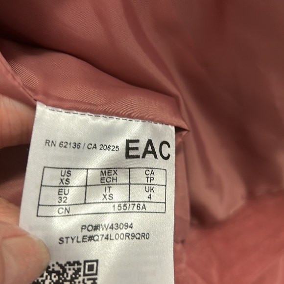 Guess Faux Suede Women’s Jacket Mauve 1/2 Zip Front Zip pockets Lined Sz XS - Picture 7 of 10